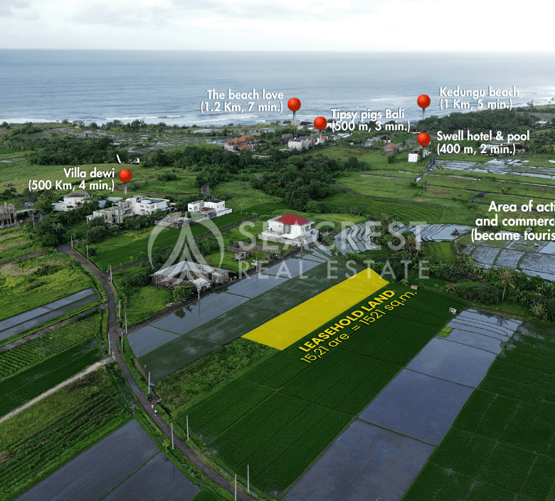 1521 sqm for Sale Leasehold - Seacrest Property Selling Land, Villas, and House Development in Bali Investment 2