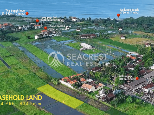 834 sqm for Sale Leasehold - Seacrest Property Selling Land, Villas, and House Development in Bali Investment