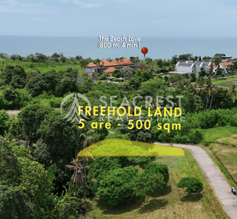 D5b Freehold land Bali for sale seacrest in kedungu best value near beach bening bestari 500 square meters