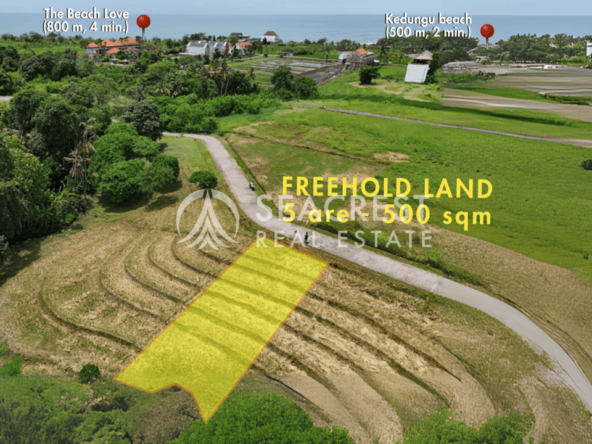 D5j2 Freehold land Bali for sale seacrest in kedungu best value near beach bening bestari 5 are 500 square meters