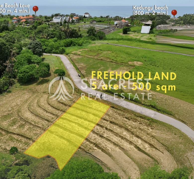 D5j2 Freehold land Bali for sale seacrest in kedungu best value near beach bening bestari 5 are 500 square meters