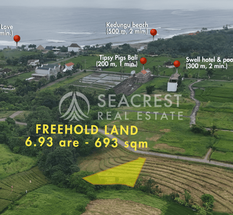 D5k1 Freehold land Bali for sale seacrest in kedungu best value near beach bening bestari 5 are 500 square meters-3