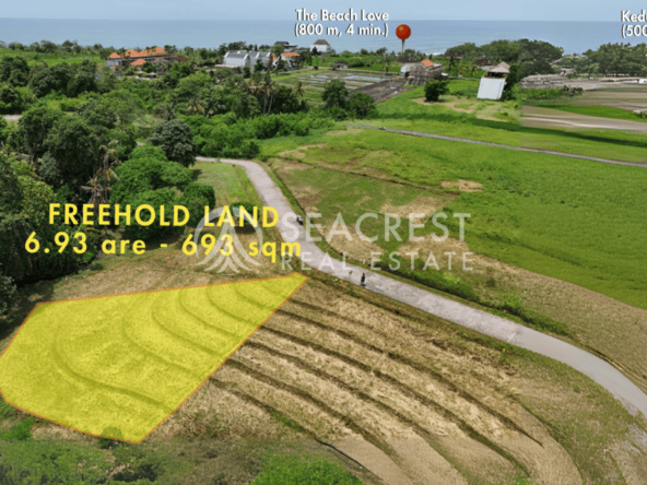 D5k1 Freehold land Bali for sale seacrest in kedungu best value near beach bening bestari 5 are 500 square meters