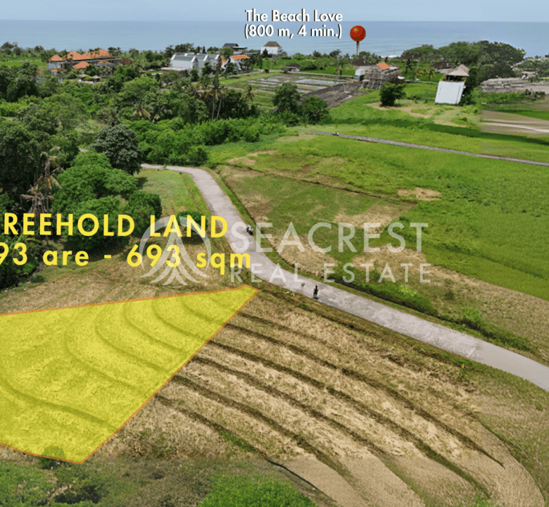 D5k1 Freehold land Bali for sale seacrest in kedungu best value near beach bening bestari 5 are 500 square meters