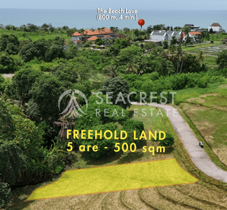 D5k2 Freehold land Bali for sale seacrest in kedungu best value near beach bening bestari 5 are 500 square meters-5