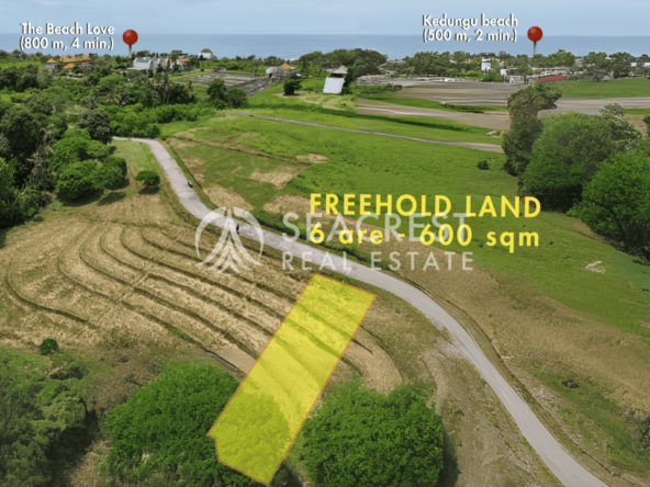 Freehold land Bali for sale seacrest in kedungu best value near beach bening bestari 6 are 600 square meters