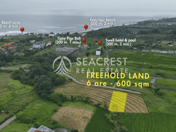 Freehold land Bali for sale seacrest in kedungu best value near beach bening bestari 6 are 600 square meters-3