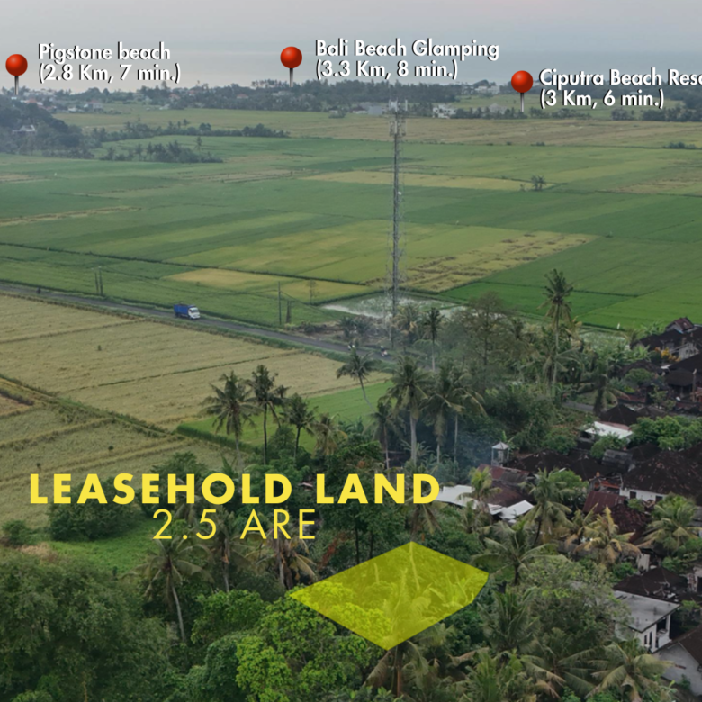 Sale Leasehold land 2.5 are Kedungu in bali-5